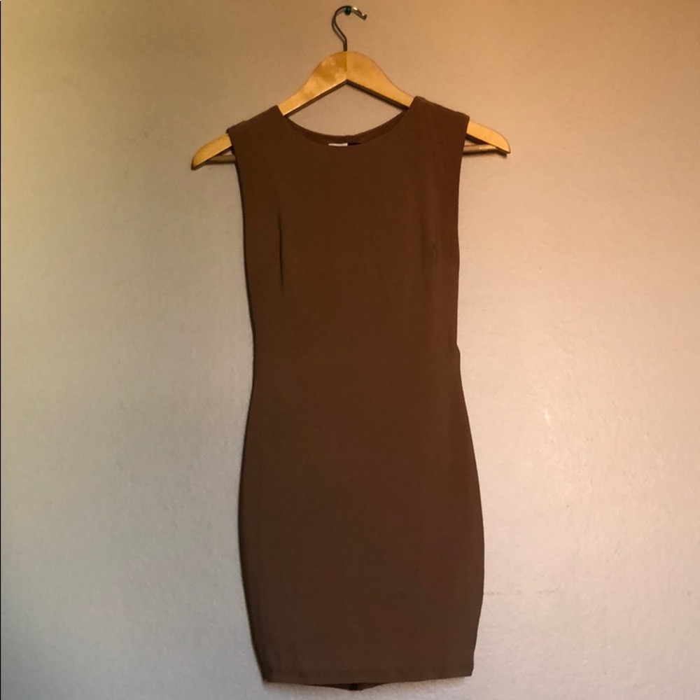 Brown mini dress